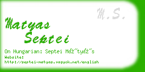matyas septei business card
